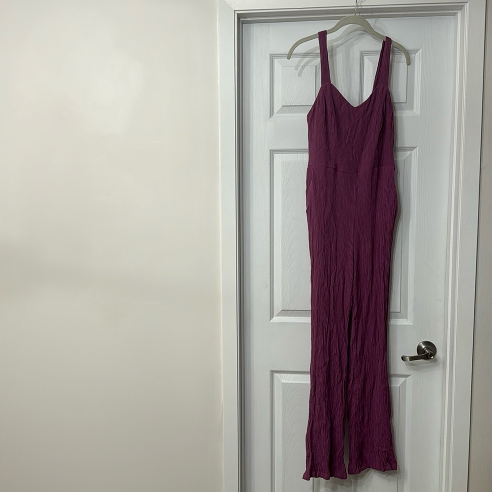 Purple Sleeveless Jumpsuit